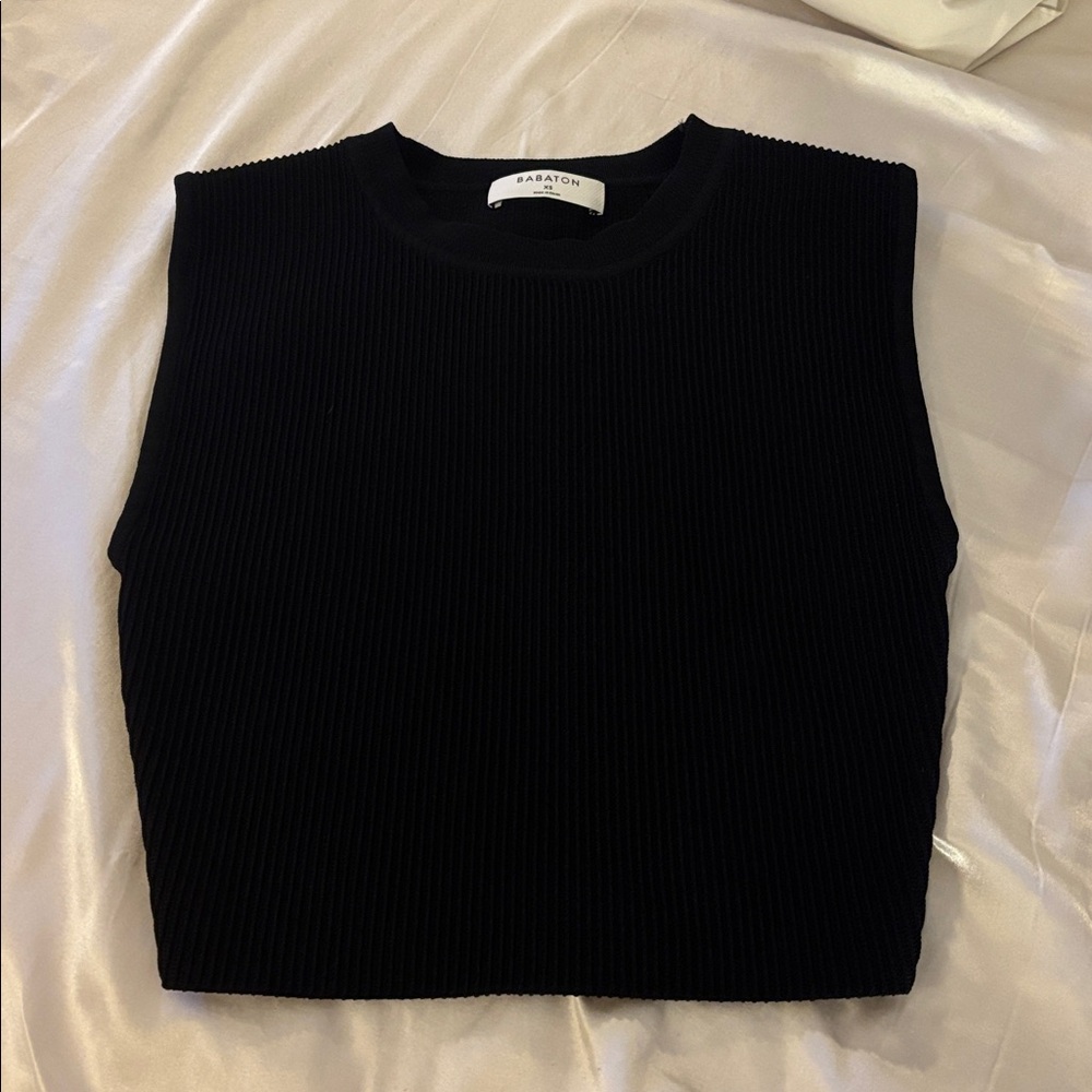 Babaton Sculpt Knit Muscle Cropped Tank by Aritzia - Picture 5 of 6